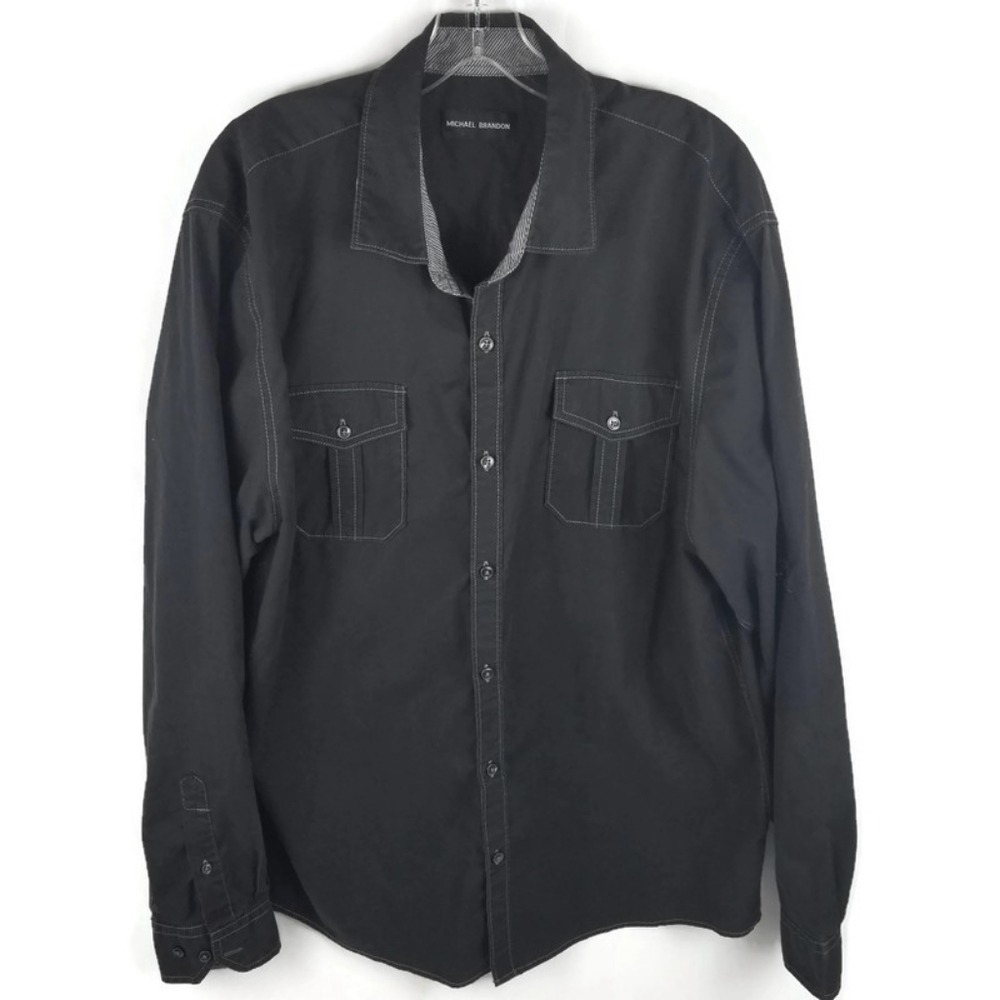 🎁 3/$20 Michael Brandon Button Down